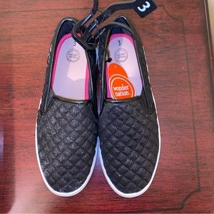 Kids Black Slip On - Size 3